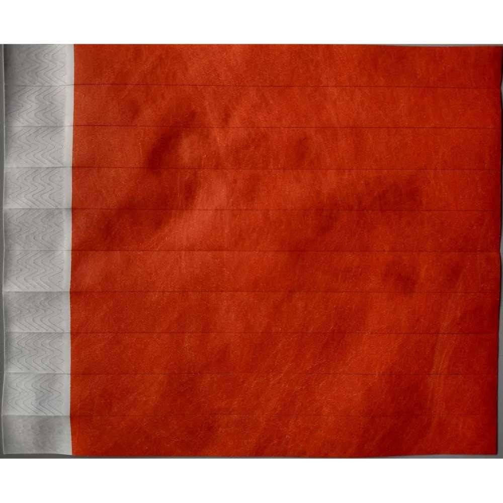 Pulseira para Controle de Acesso Laranja em Tyvek