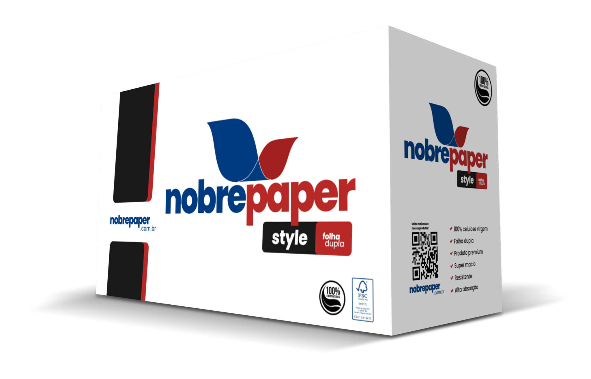 Papel Higiênico Folha Dupla - Caixa c/ 6.000 folhas - Nobre Paper