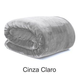 Cobertor Queen Simples - Cinza - 2,20cm x 2,40cm - 240grs por m²