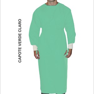Capote Cirúrgico sem Opa - Verde Claro - Brim Leve - 210grs por m² - M