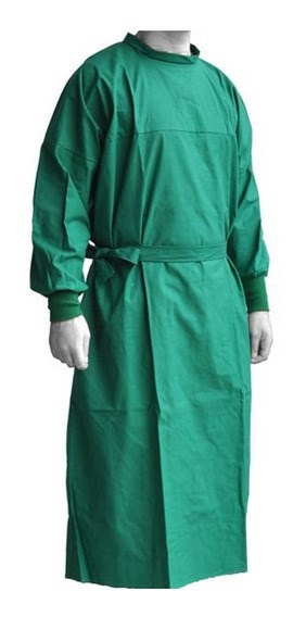 Capote Cirúrgico com Opa - Verde Bandeira - Brim Leve - 210 grs/ m²  - M