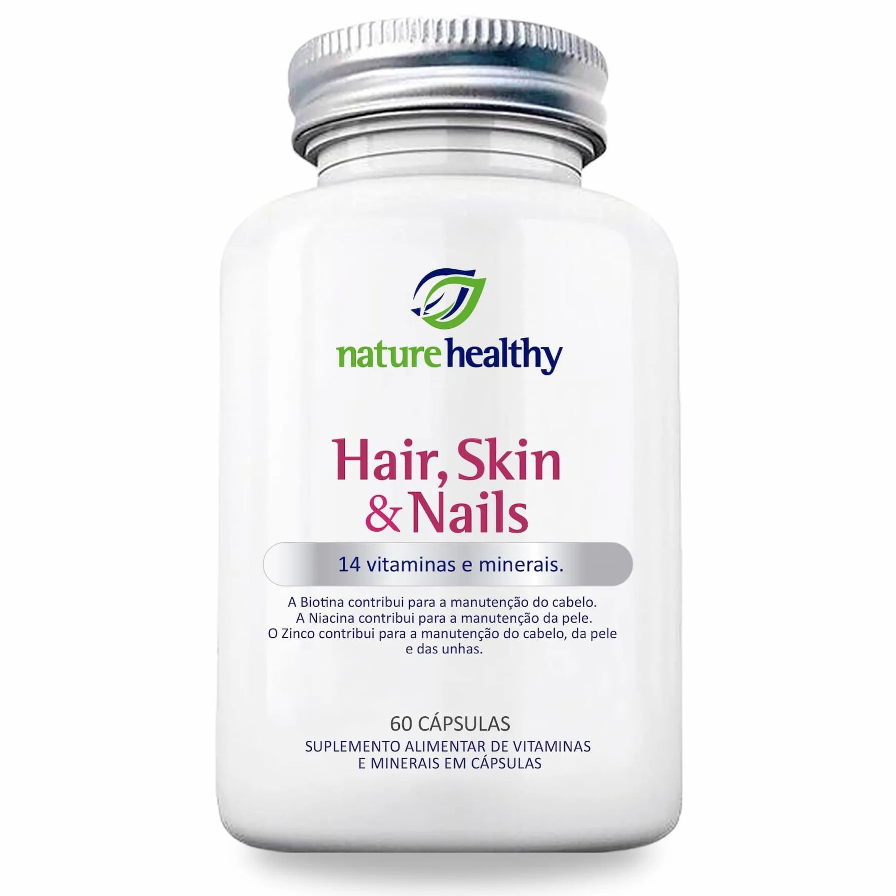 Hair, Skin & Nails c/ 14 Vitaminas e Minerais