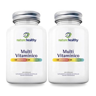 Kit c/ 2 Multivitamínico A/Z c/ 13 Vitaminas + 10 Minerais