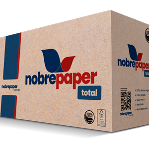 Papel Higiênico Interfolha Folha Simples - Caixa c/ 8.000 Folhas - Nobre Paper