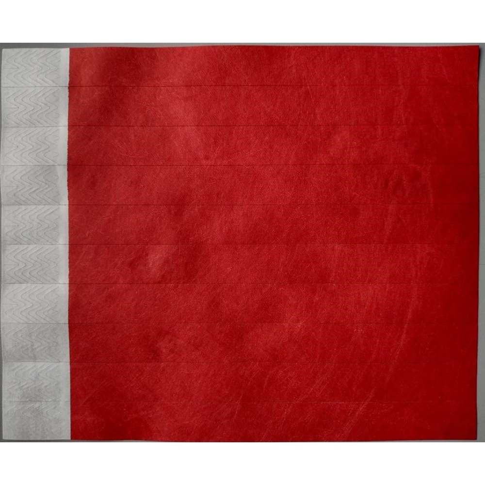 Pulseira de Identificação Hospitalar Vermelha em Tyvek