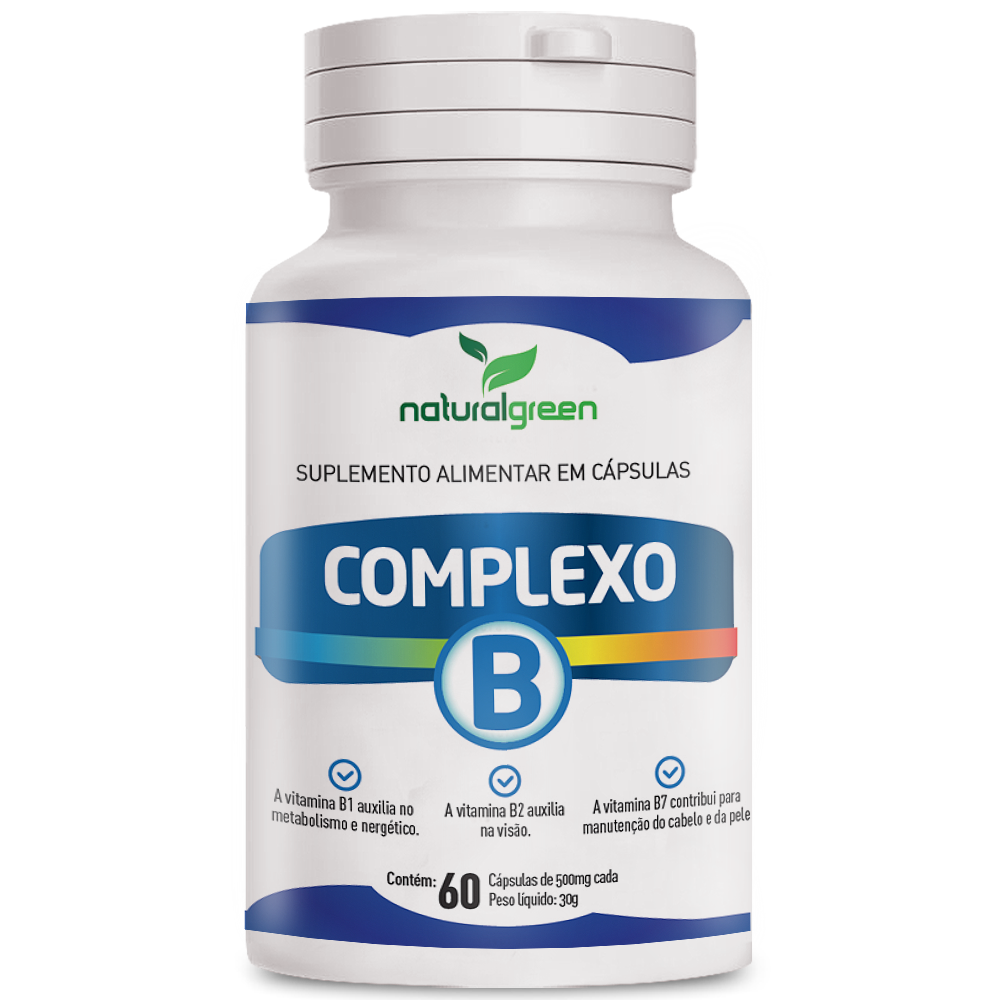 Vitamina Complexo B - 500 Mg - 60 CAP - Logar Saúde