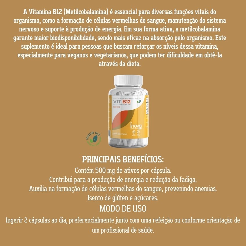 VIT B12 500MG 60 CAPS