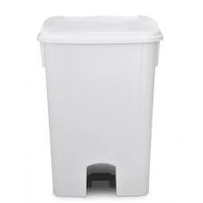 Lixeira Branca  com Tampa e Pedal - Bralimpia