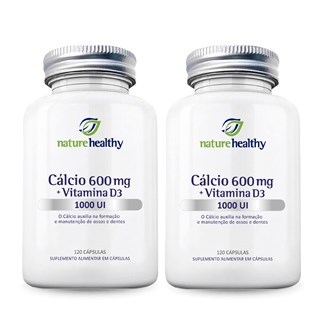 Kit c/ 2 Cálcio 600mg + Vitamina D# 1000UI