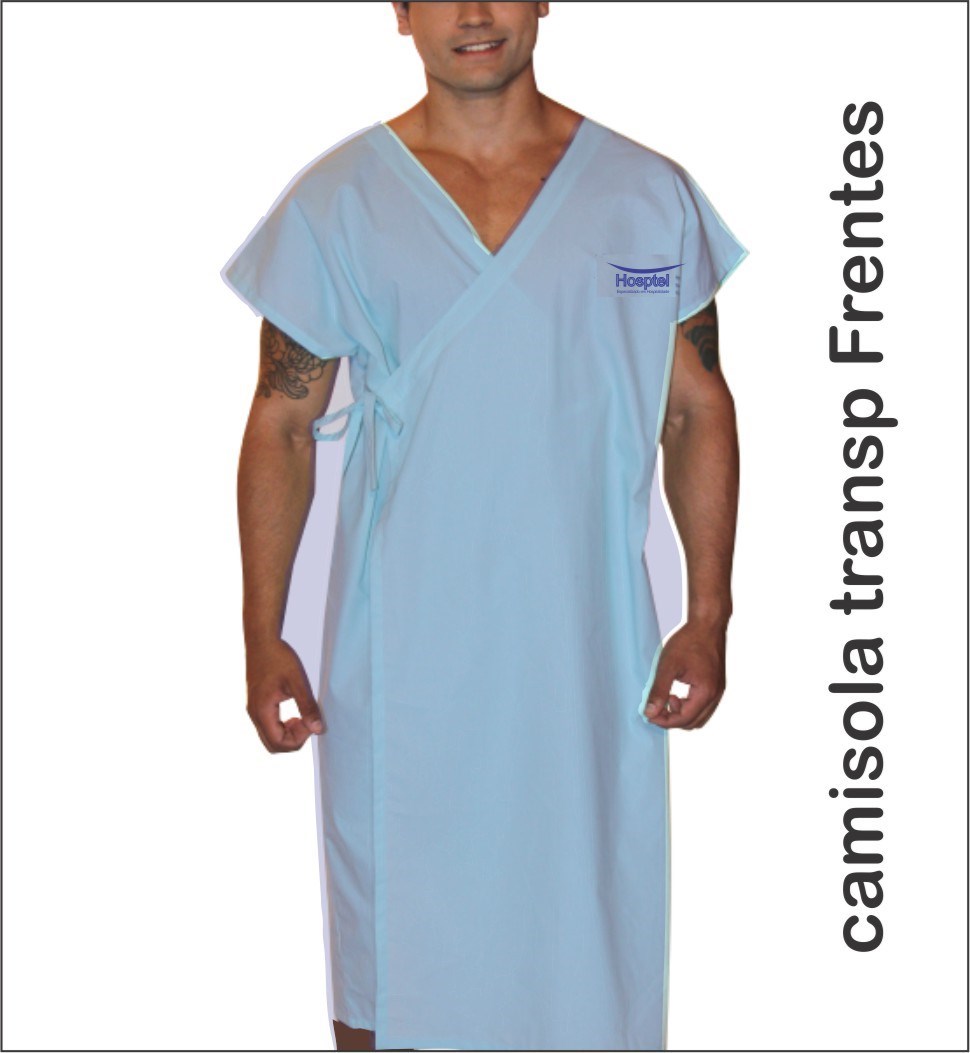 Camisola Transpassada - 180 Fios - Acquaflor Azul - Percal - EG