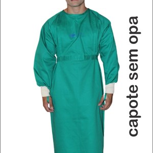 Capote Cirúrgico sem Opa - Verde Bandeira - Brim Leve - 200grs por m² - G