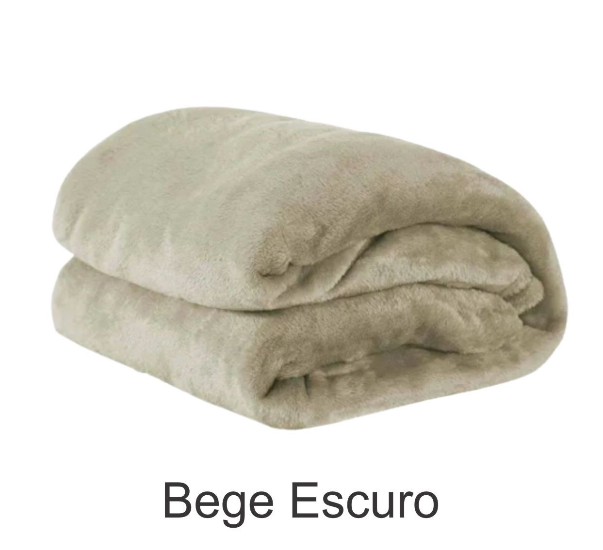 Cobertor King Simples - Bege/Kaki - 2,20cm x 2,60cm - 240grs por m²