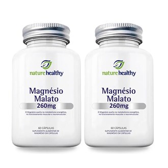 Kit c/ 2 Magnésio Malato 260mg