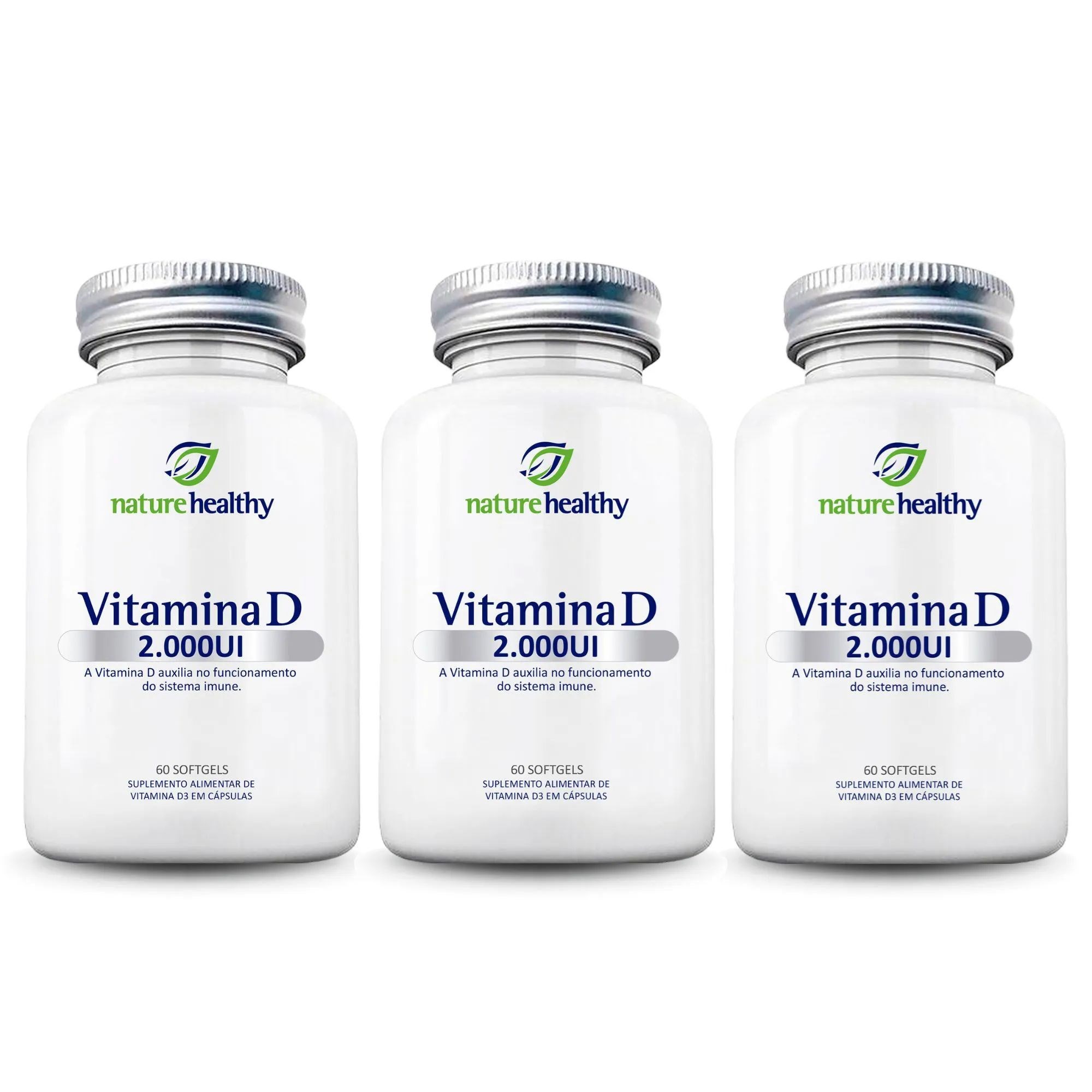 Kit c/ 3 Vitamina D 2000UI