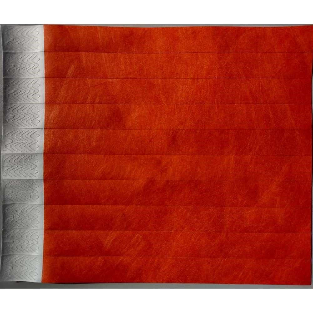 Pulseira de Identificação Laranja Fluorescente em Tyvek