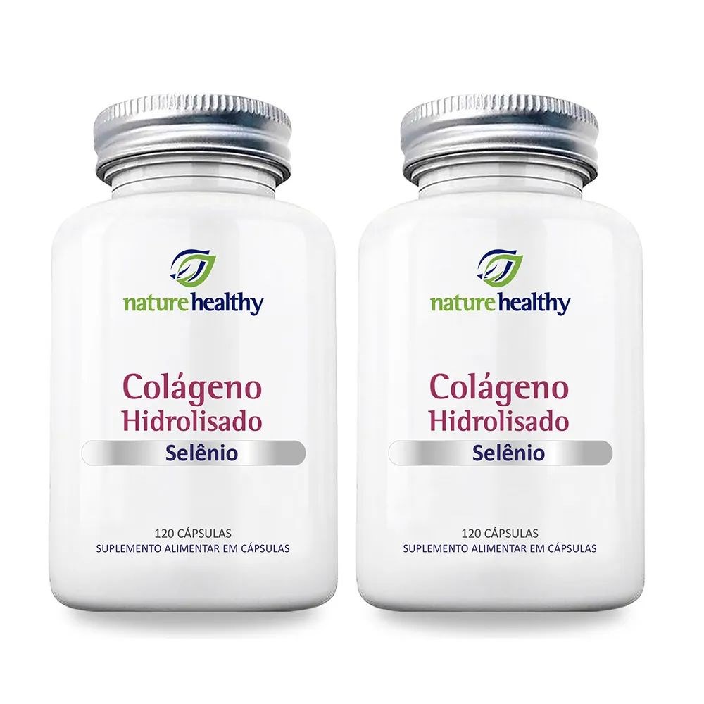 Kit c/ 2 Colágeno Hidrolisado 400mg + Selênio 60mcg