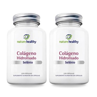 Kit c/ 2 Colágeno Hidrolisado 400mg + Selênio 60mcg