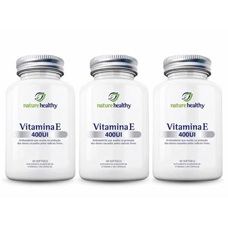 Kit c/ 3 Vitamina E 400UI