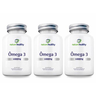 Kit c/ 3 Ômega 3 1000mg Fonte de EPA e DHA