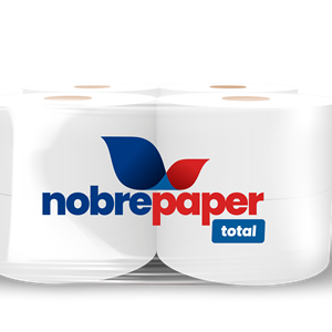 Papel Higiênico em Rolo Folha Simples - Fardo c/ 8 Rolos de 300 m - Nobre Paper