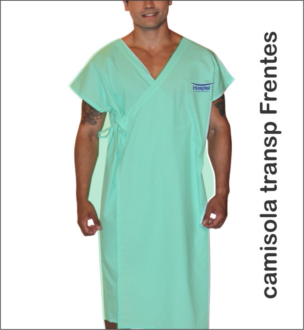 Camisola Transpassada - 180 Fios - Acquaflor Verde - Percal - EG