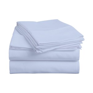 Lençol King Simples - 140 Fios - 2,80cm x 2,80cm - Percal - Azul Claro